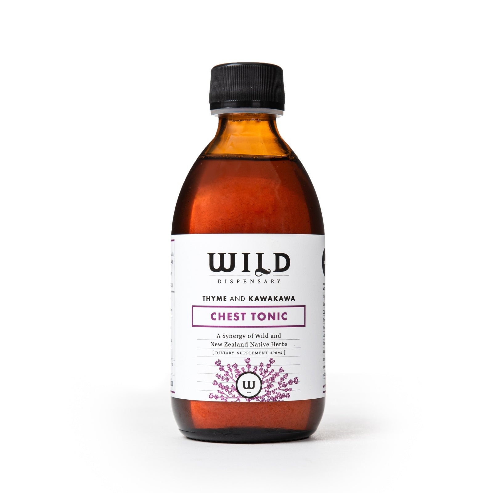 Bottle of Chest Tonic on a white background.