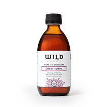 Bottle of Chest Tonic on a white background.