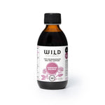A bottle of Hormone Balance in amber glass bottle with a black cap and a white label with pink accents, set against a plain white background.